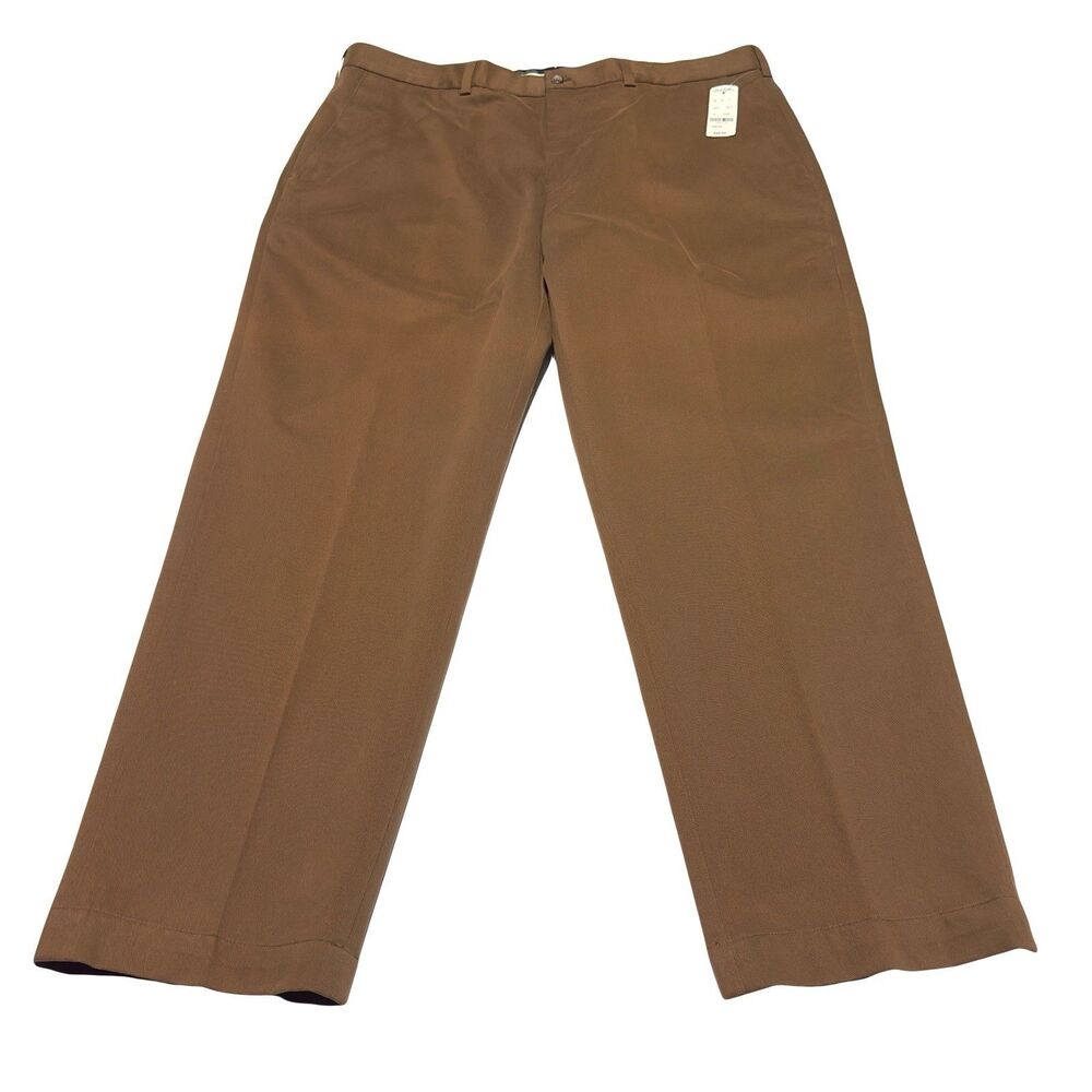Brooks Brothers Clark Pants Mens 40x30 W40 L30 Brown Straight Leg Flat Front NWT